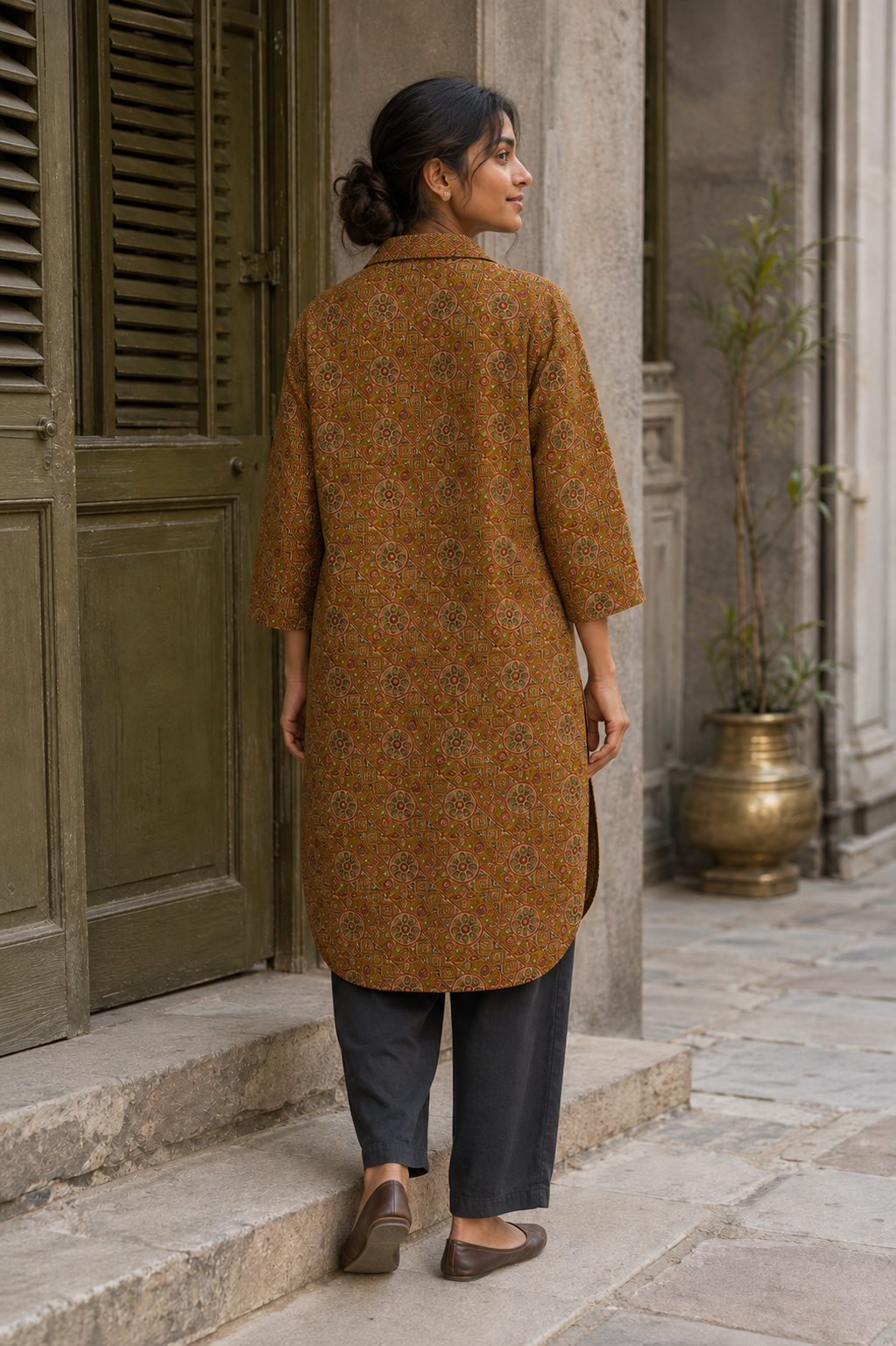 Rooh Geometric Medallion Kurta