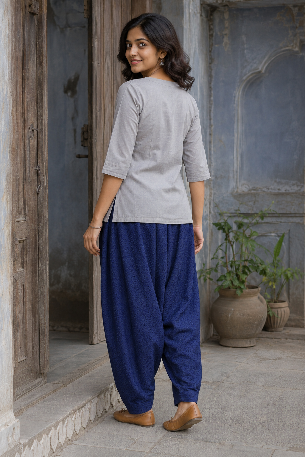 Navy Blue Chikankari Salwar