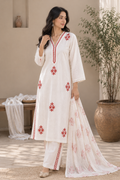 Rust Embroidery Kurta Set