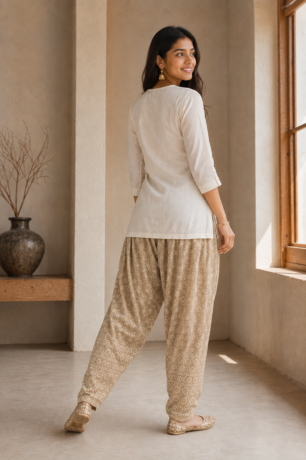 Light Brown Chikankari Salwar