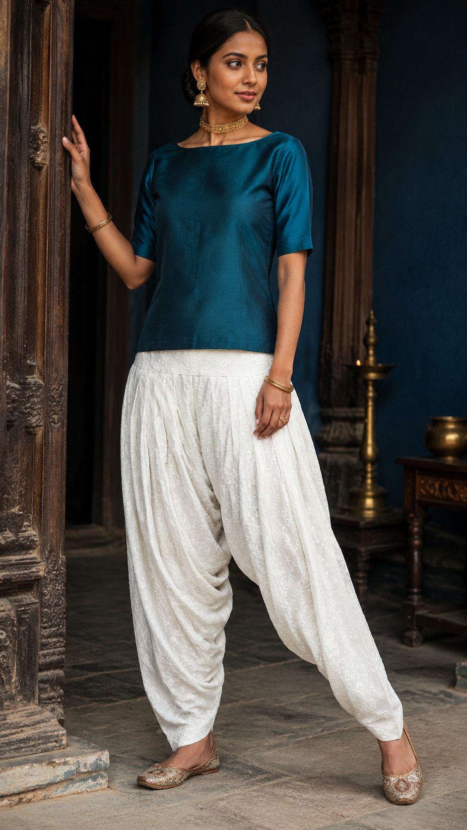 White Chikankari Salwar