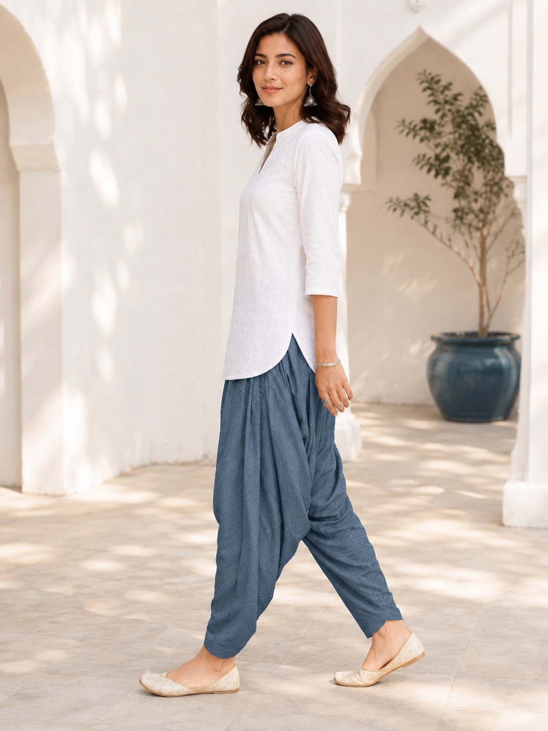 Grey Chikankari Salwar