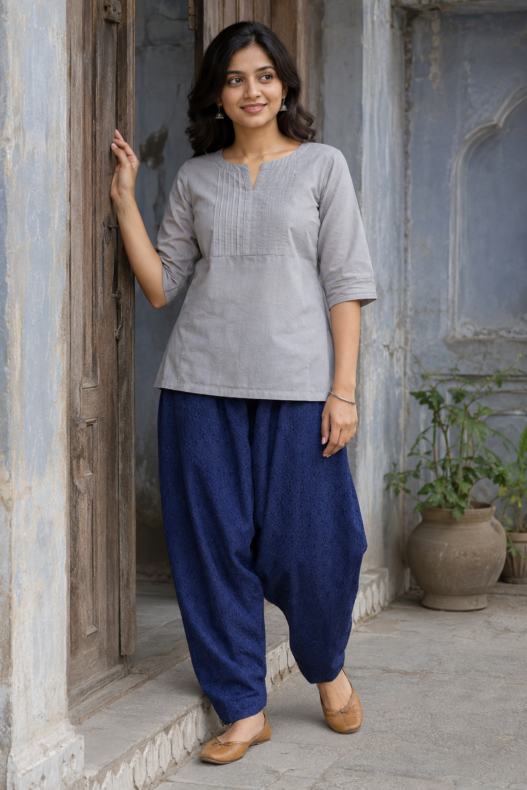 Navy Blue Chikankari Salwar