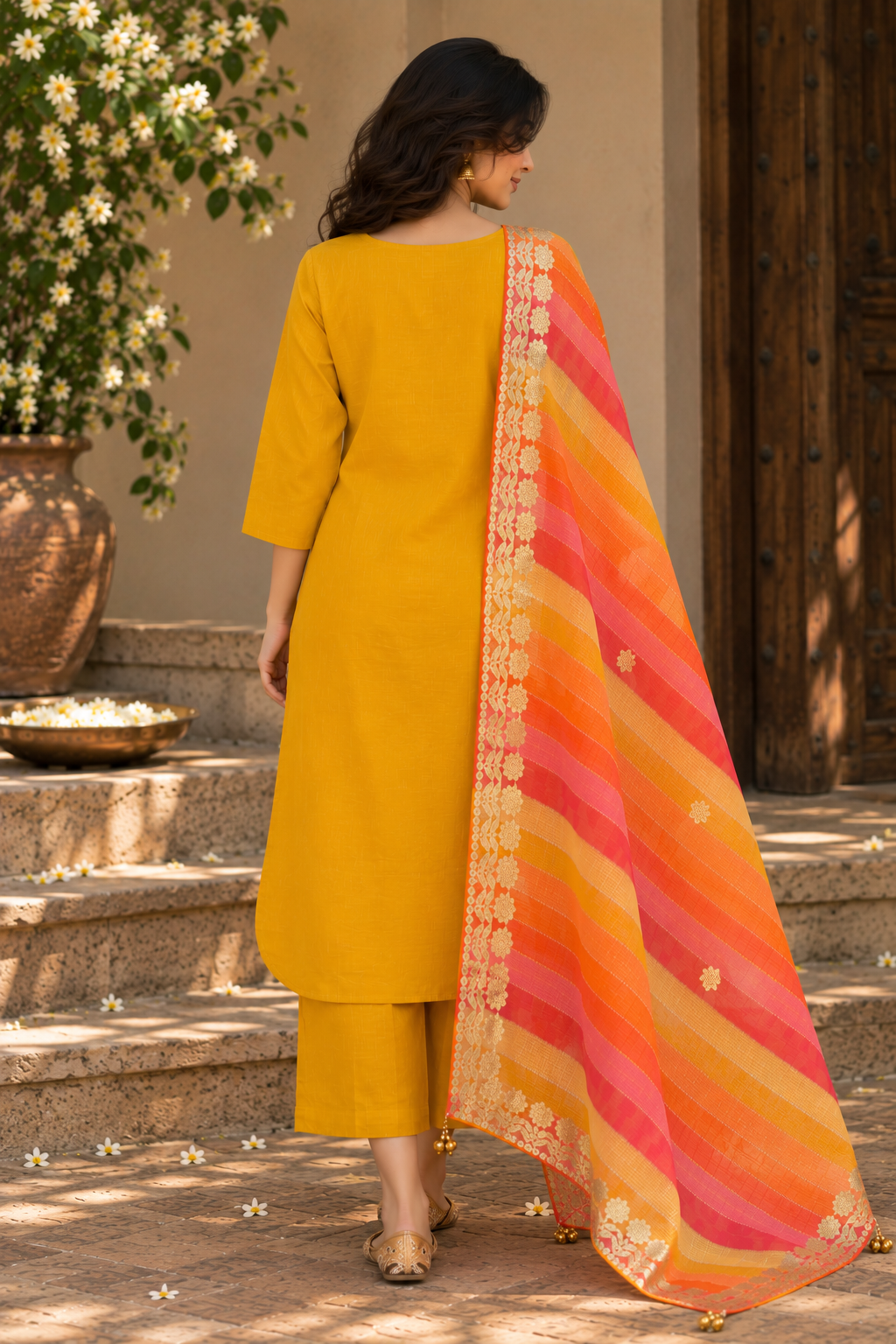 Reet Mustard Kurta Set