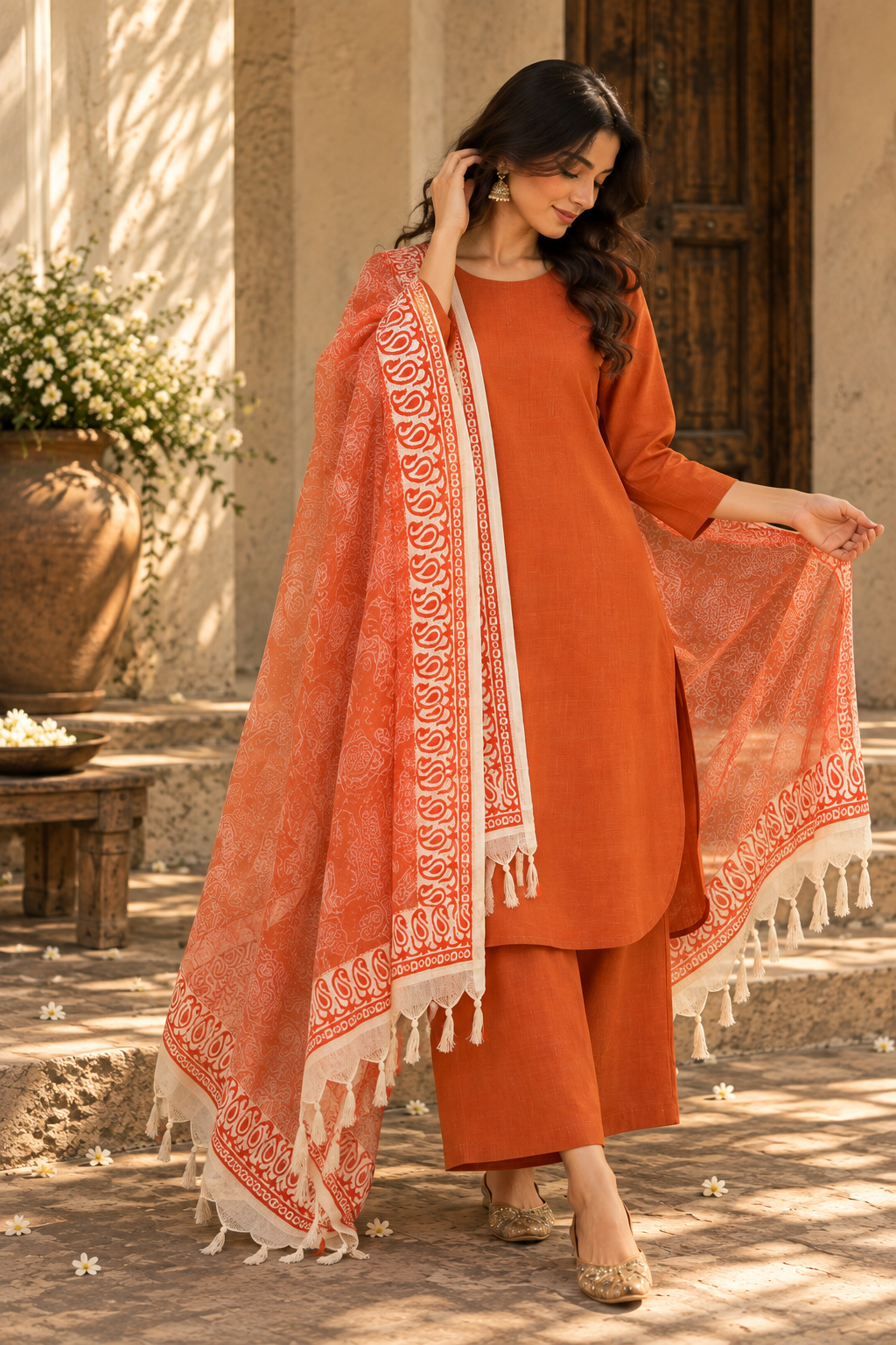 Reet Rust Kurta Set