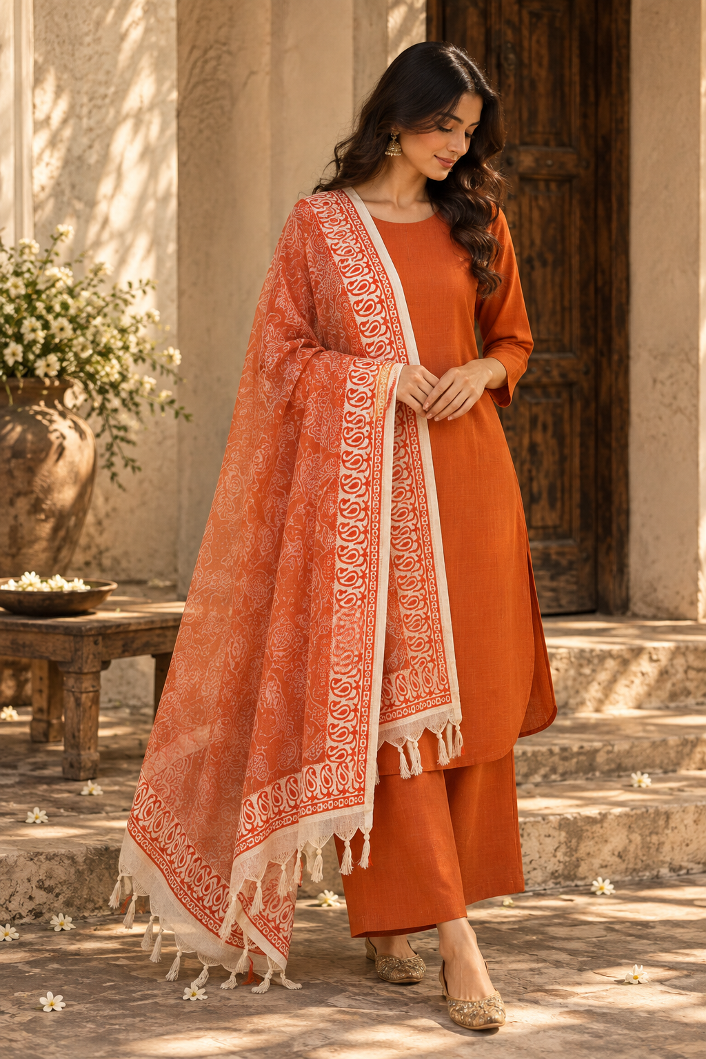 Reet Rust Kurta Set