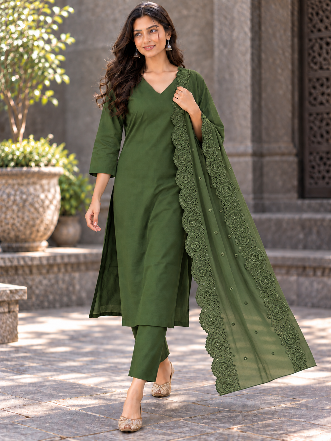 Reet Olive Kurta Set