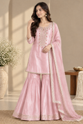 Pastel Pink Gota Patti Sharara Set