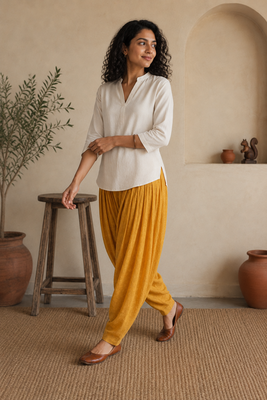 Yellow Chikankari Salwar