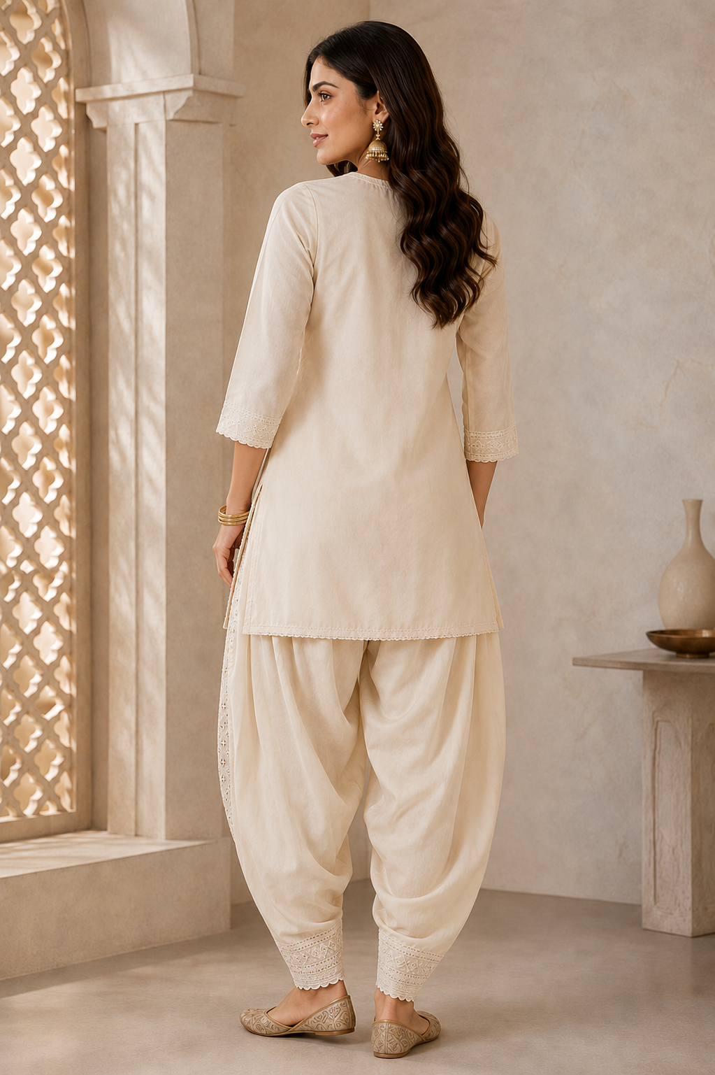 Chikankari Salwar with Sequins